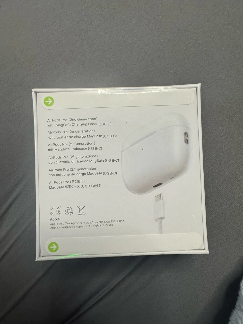 Apple AirPods Pro (2nd Generation) White Charging Case Box